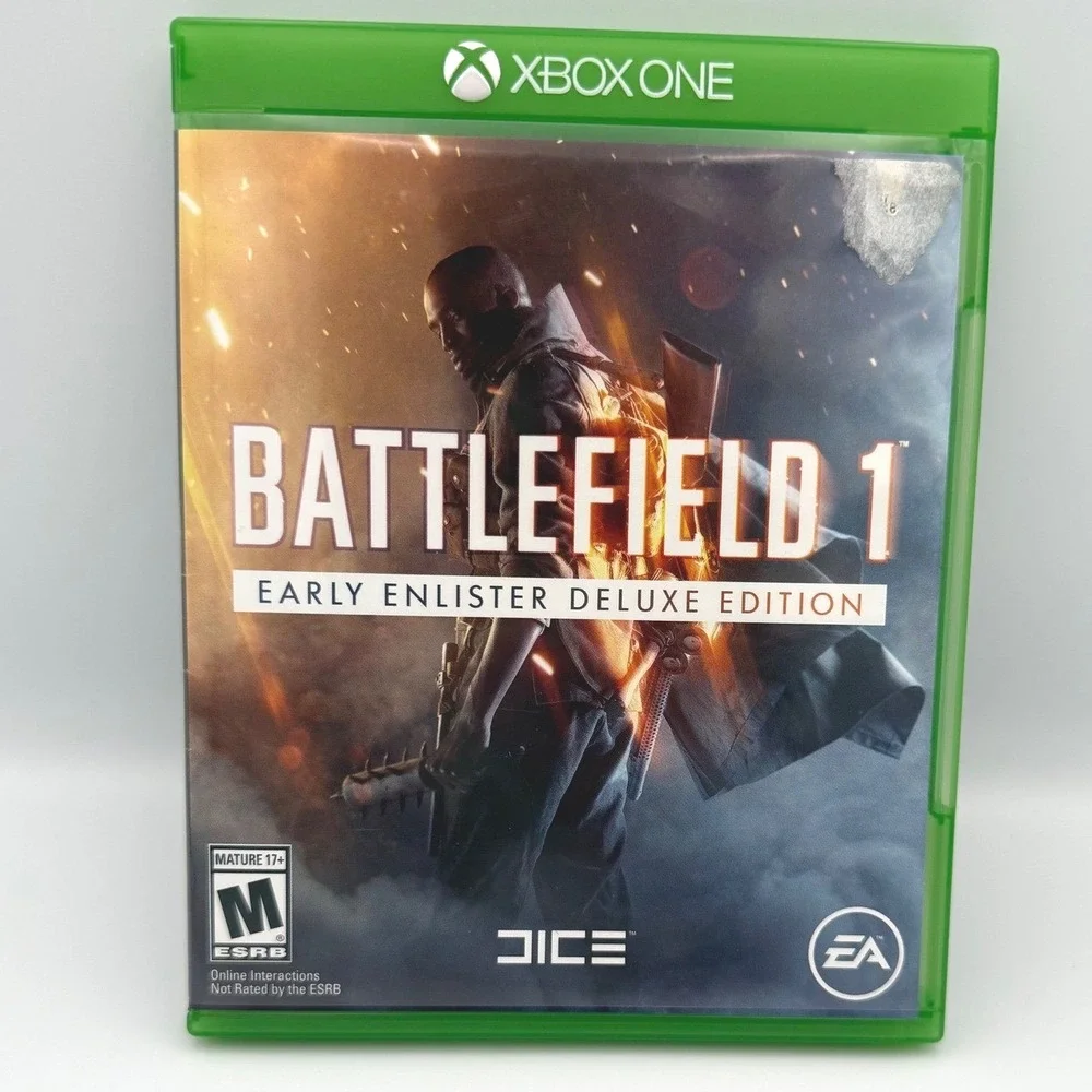 EA Battlefield 1 Early Enlister Deluxe‎ Edition Xbox One Green Case WWI FPS